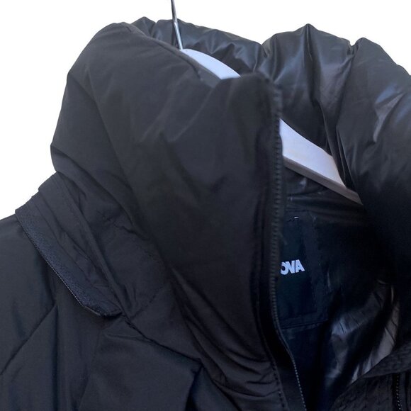 Puffer Jacket Plus Size 2X Black Winter Coat Womens Bomber - Picture 8 of 11